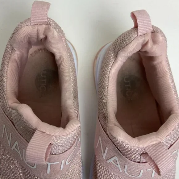 Girl’s Sparkly Pink Slip On Sneaker Size 12 - Picture 3 of 7